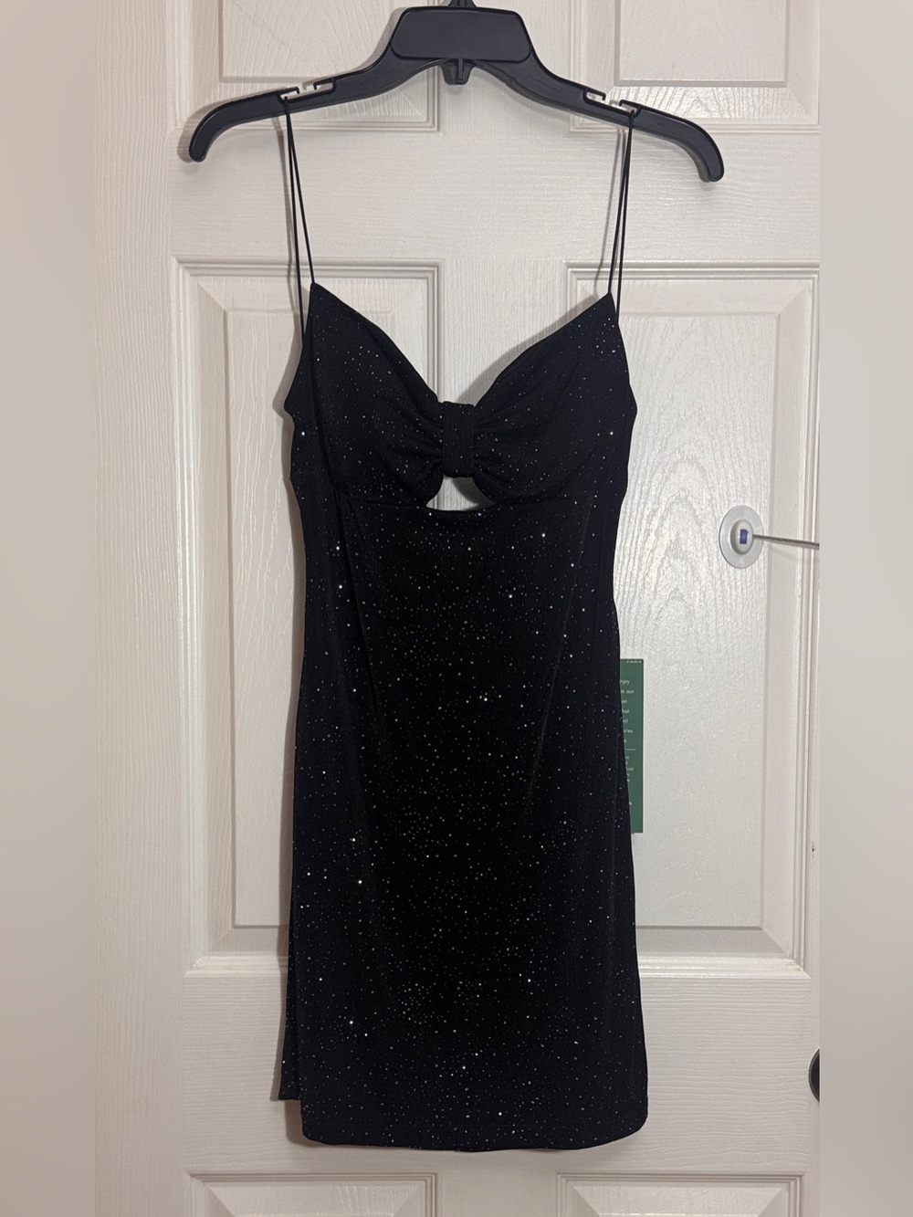 B. Smart Black Glitter Sweetheart Cutout Dress NWT 11 Fits Women Med